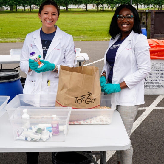 UIC Rockford students participate in a medication take-back day